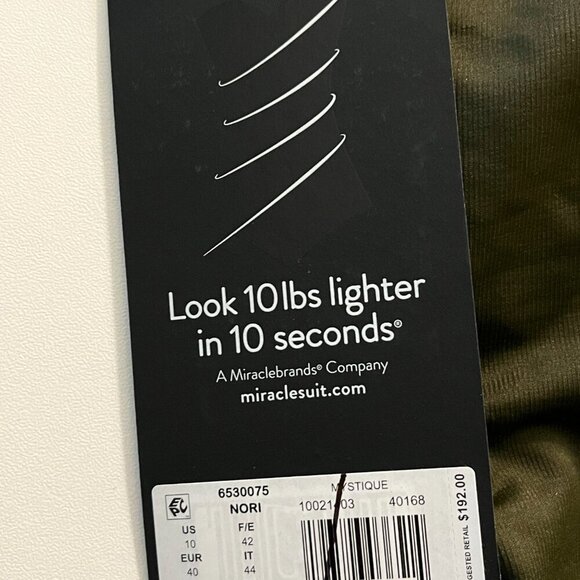 NWT Miraclesuit Mystique One Piece in Nori Green Size 10 - Picture 7 of 7